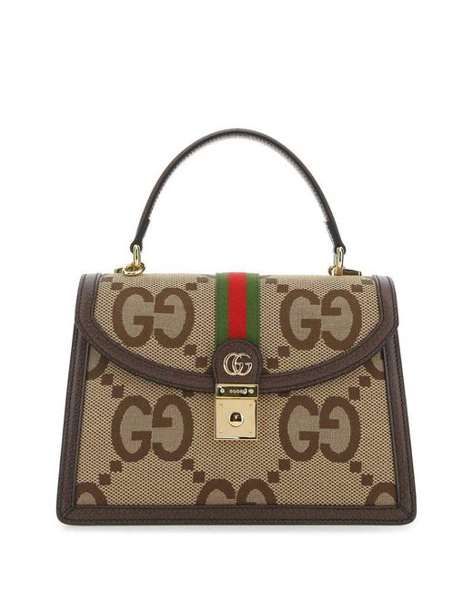 Gucci Metallic Ophidia Small Top Handle Bag