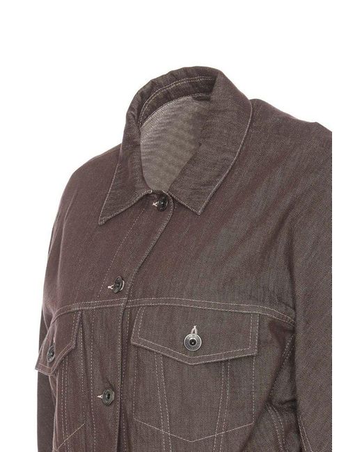 Brunello Cucinelli Black Embellished Cropped Jacket