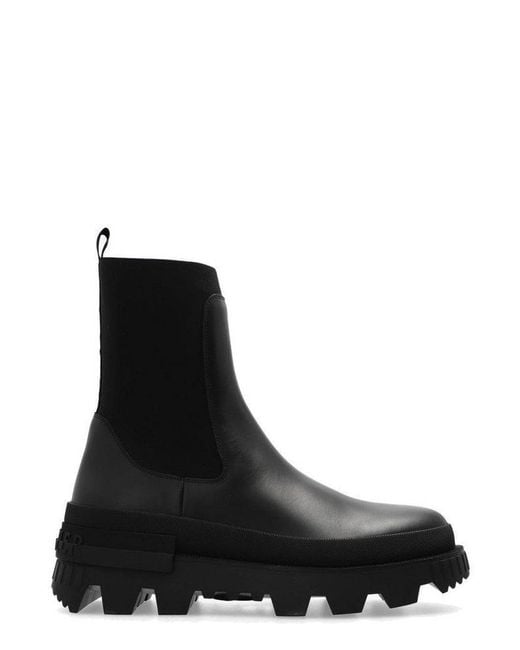 Moncler Leather Neue Chelsea High Ankle Boots in Black for Men | Lyst ...