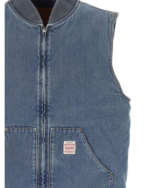 Levi's Blue Sleeveless Utility Jacket for men
