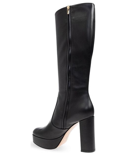 Gianvito Rossi Black Platform Boots 'Portree'
