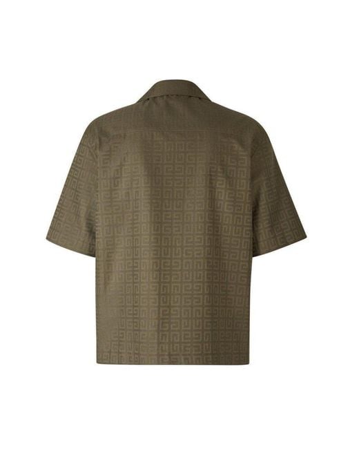 Givenchy Green 4g Pattern Short-sleeved Shirt for men