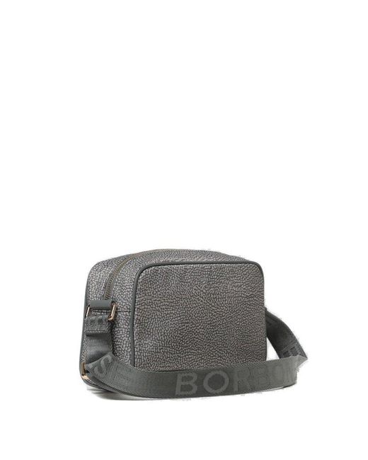 Borbonese Gray Zipped Small Camera Bag