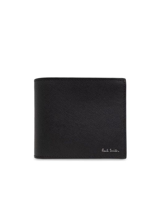 Paul Smith Black Folding Wallet With Logo, for men