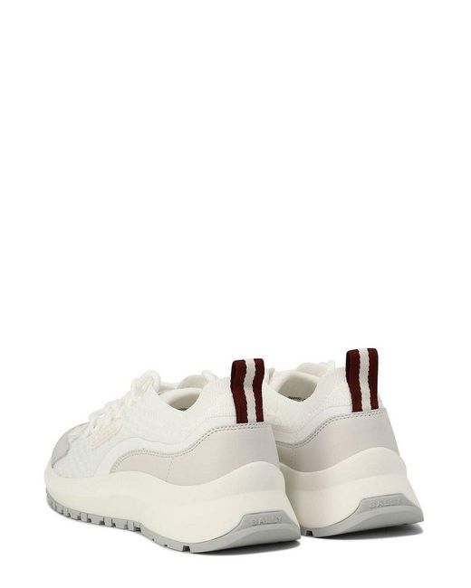 Bally White Daryel Mesh-panel Lace-up Sneakers
