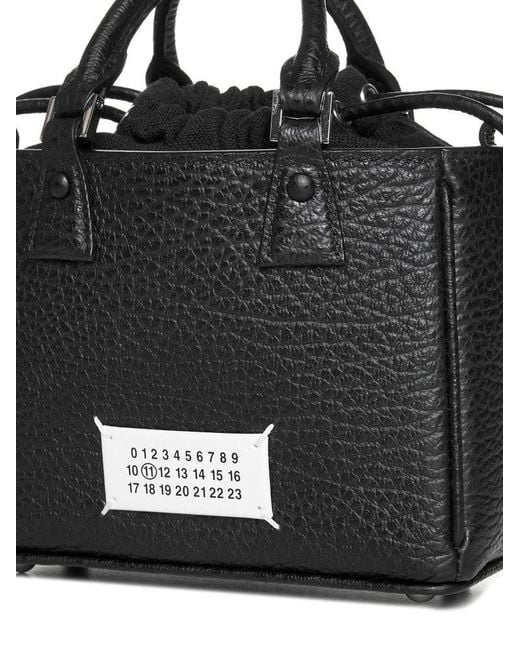 Maison Margiela Black 5ac Leather Tote Horizontal Bag