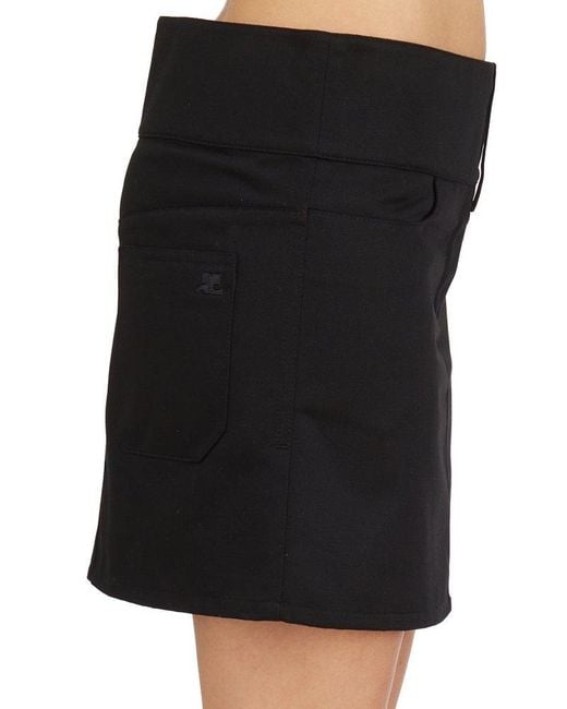 ミニスカート Courreges MINI SKIRT BELTED POLYCOTTON BELTED MINI SKIRT - courrèges