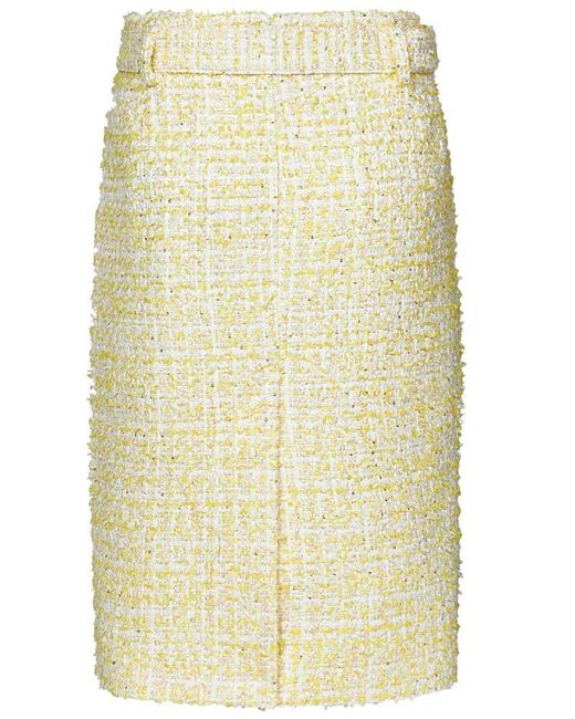 ROTATE BIRGER CHRISTENSEN Yellow Midi Skirt