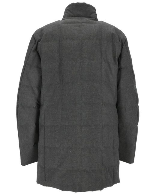Fay Gray Quilted Button-Up Jacket for men