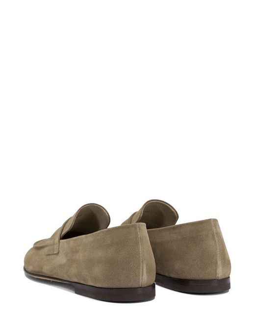 Officine Creative Green Loafers Slip-Ons for men