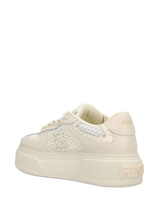 Fendi Natural Match Platform Low-Top Sneakers