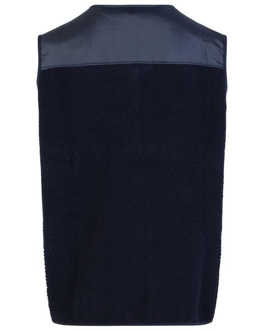 A.P.C. Blue 'Nate' Polyester Vest for men