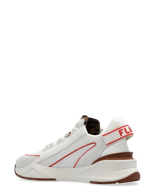 Fendi White ' Flow' Sports Shoes,