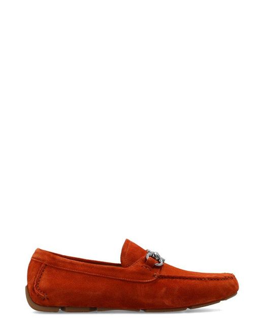 Ferragamo Red Gancini-buckle Slip-on Loafers for men