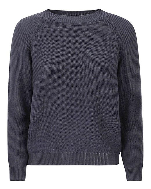 Weekend by Maxmara Blue Crewneck Relaxed Fit Jumper