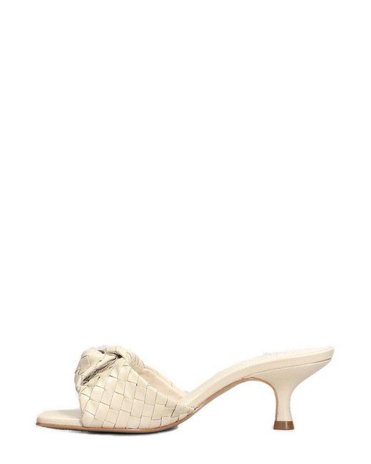 SCHUTZ SHOES Natural Knot Detail Slipper Mules
