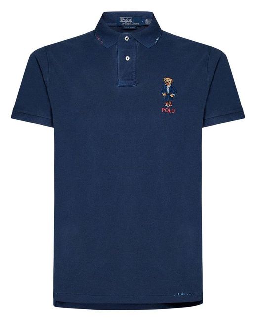 Polo Ralph Lauren Blue Polo Bear Polo Shirt for men