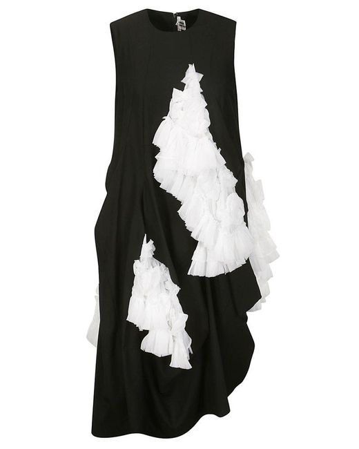 Noir Kei Ninomiya Black Ruffled Sleeveless Dress