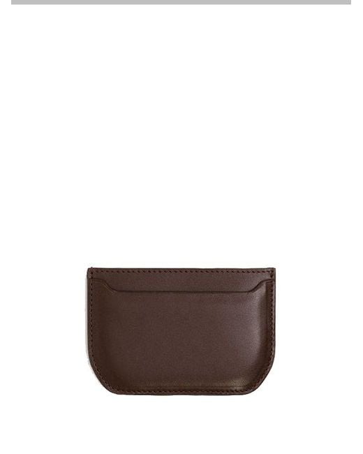 Lemaire Brown Logo Printed Wallet
