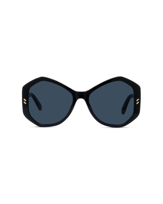 Stella McCartney Blue Geometric Frame Sunglasses
