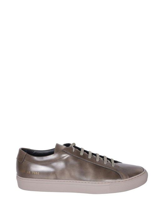 Common Projects Brown Achilles Low Patent Sneakers for men