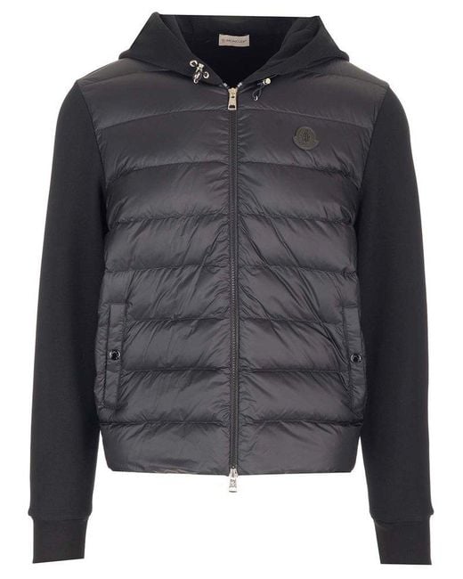 Moncler Zip-up Long-sleeved Jacket in Gray for Men | Lyst