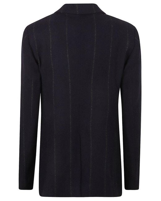 Fabiana Filippi Blue Double Breasted Embellished Blazer