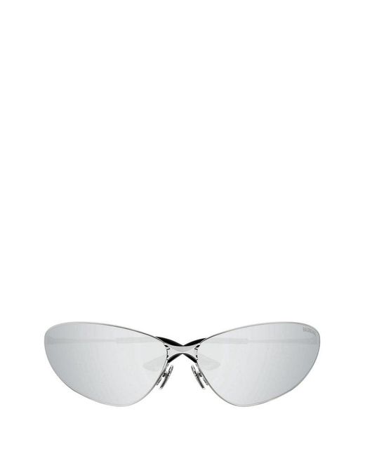 Balenciaga White Cat-eye Frame Sunglasses