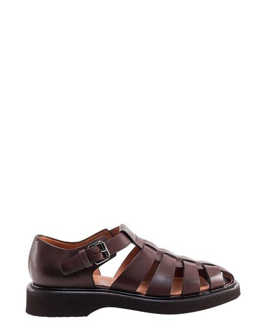 Church's Leather Hove Buckle Sandals in Brown for Men | Lyst UK