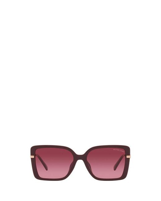 Michael Kors Pink Rectangular Frame Sunglasses