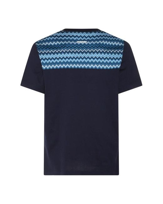 Missoni Blue Cotton T-Shirt for men