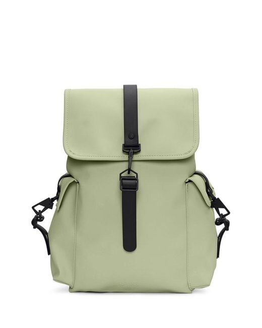 Rains Green Rucksack Cargo Foldover Top Backpack