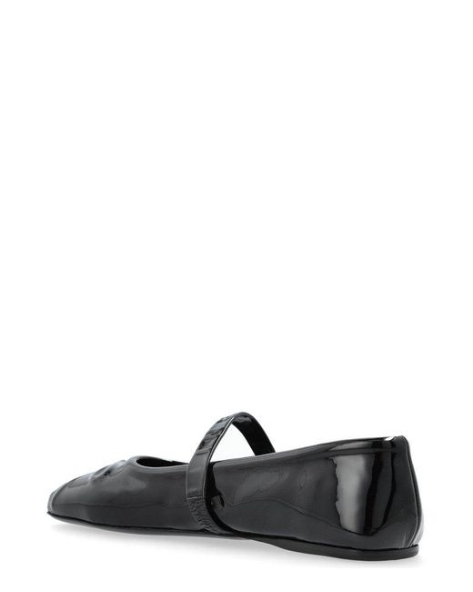 Marni Leather Ballerinas in Black | Lyst