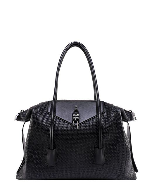 Givenchy Black Large Antigona Lock Tote Bag for men