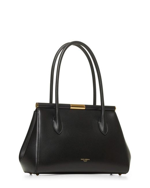 Dolce & Gabbana Black Marlene Turn-Lock Fastened Handbag