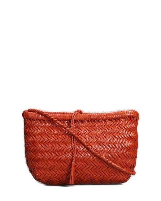Dragon Diffusion Red Minsu Handwoven Shoulder Bag