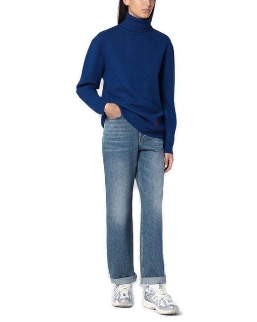 A.P.C. Blue Walter Roll Neck Jumper