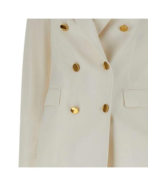 Tagliatore White Double-Breasted Tailored Suit