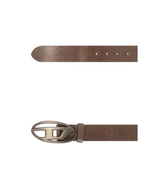 DIESEL Brown Belt Oval D Logo