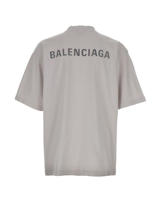 【BALENCIAGA】 バイカーTシャツグレーとホワイト BALENCIAGA】 バイカーTシャツグレーとホワイト Men's