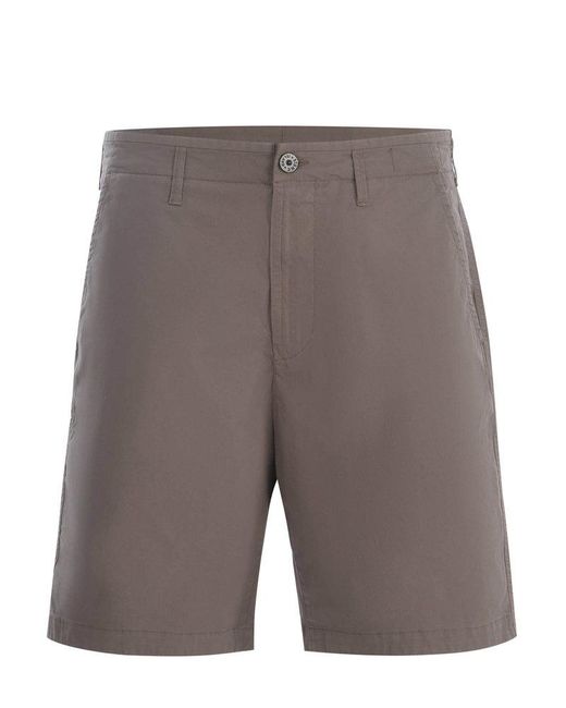 Stone Island Gray Logo-patch Shorts for men