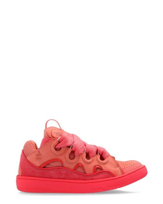 Lanvin Red 'curb' Sneakers,
