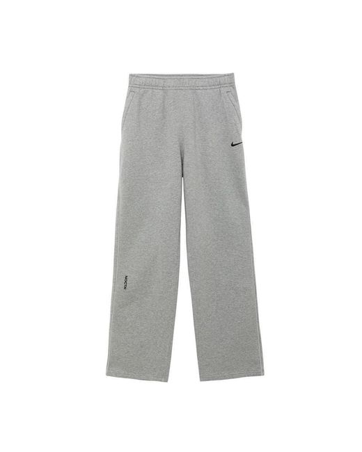Nike Gray Nocta Open-hem Fleece Pants for men
