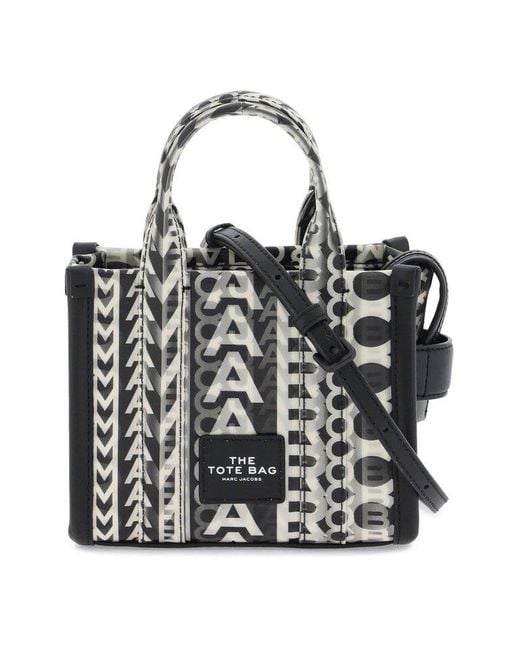 Marc Jacobs Black The Mini Tote Bag With Lenticular Effect