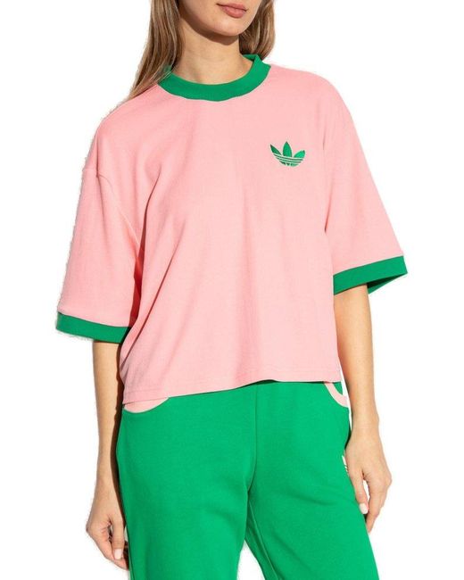 adidas Adicolor 70s Oversized Logo T shirt in Pink Lyst Canada