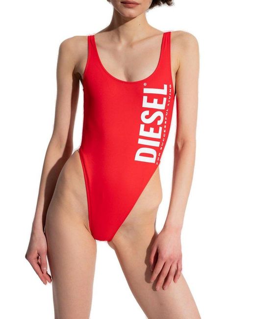 DIESEL Bfsw-pamela One-piece Swimsuit in Red | Lyst