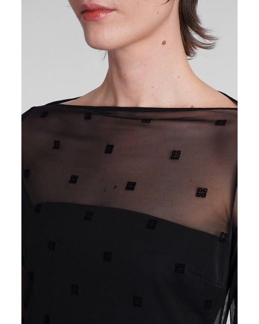 Givenchy Black 4g Motif Midi Dress