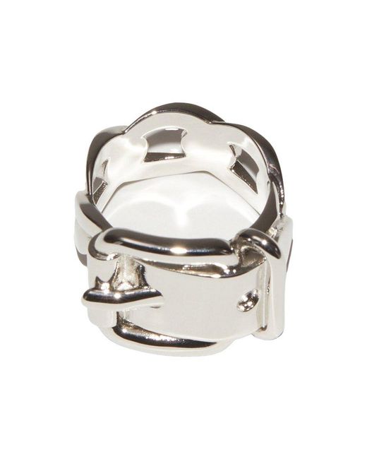 Acne White Buckle Ring