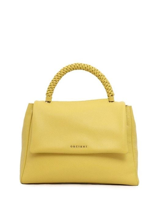 Orciani Yellow Sveva Sense Scooby Midi Shoulder Bag