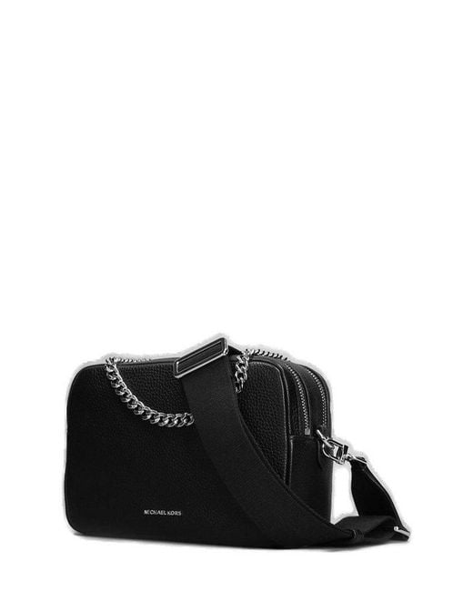 MICHAEL Michael Kors Black Bryant Medium Pebbled Camera Crossbody Bag